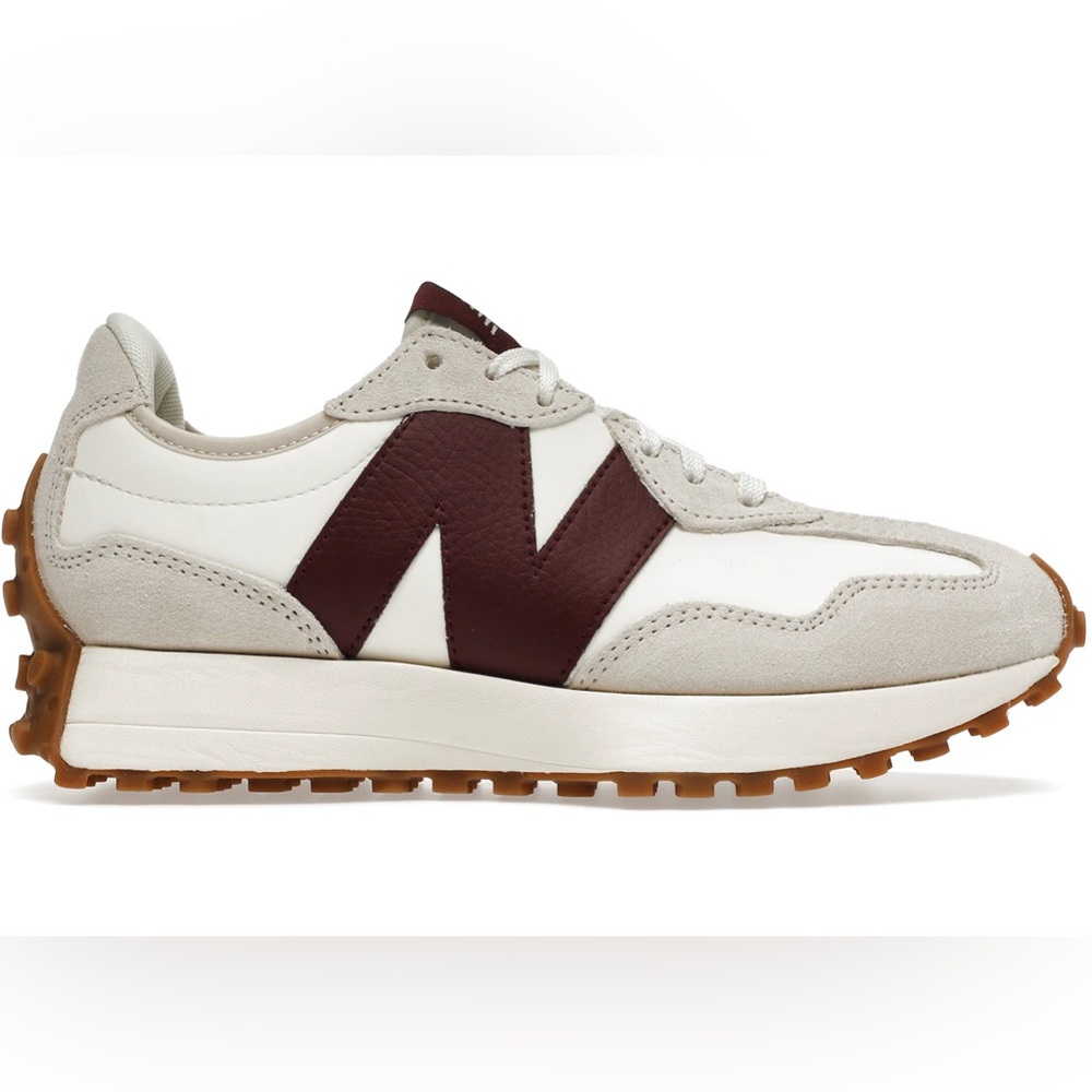 EUC New Balance 327 Moonbeam Classic Burgundy